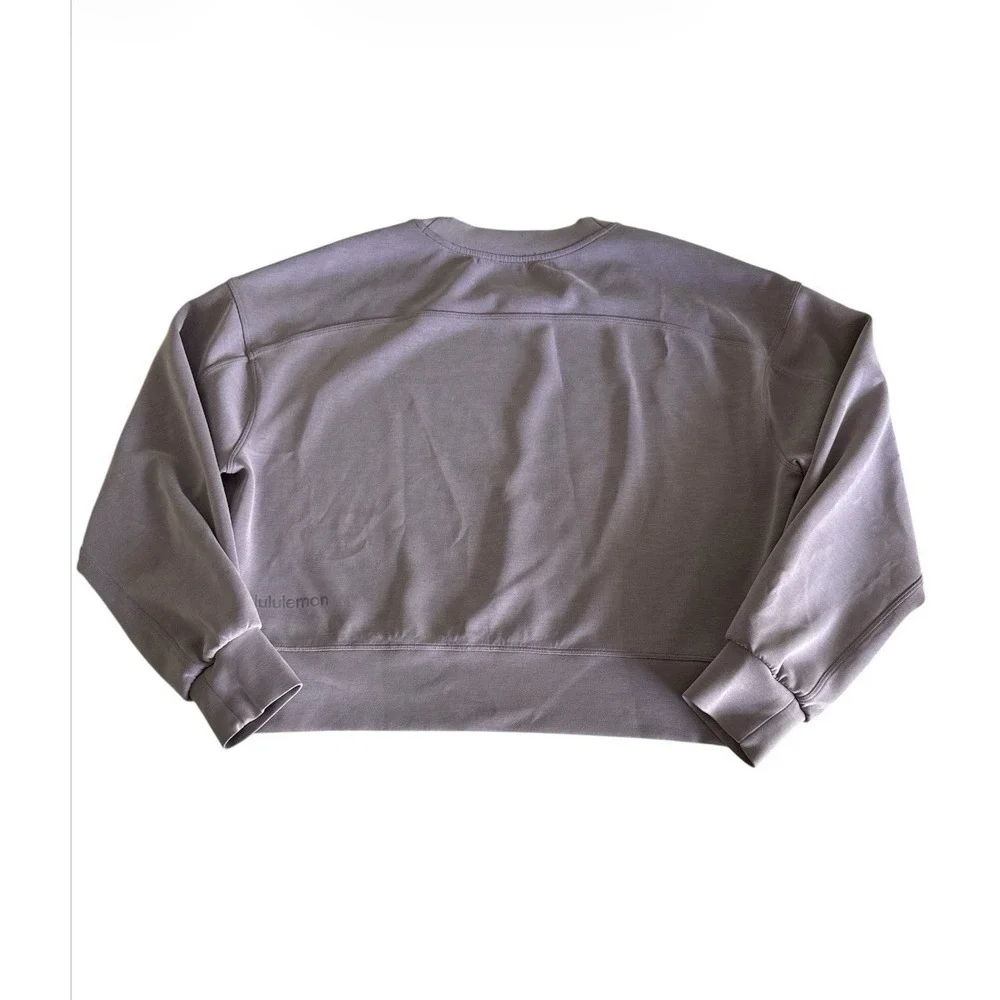 LULULEMON Softstreme Perfectly Oversized Crop Sweatshirt Sz ~2 Purple Lavender